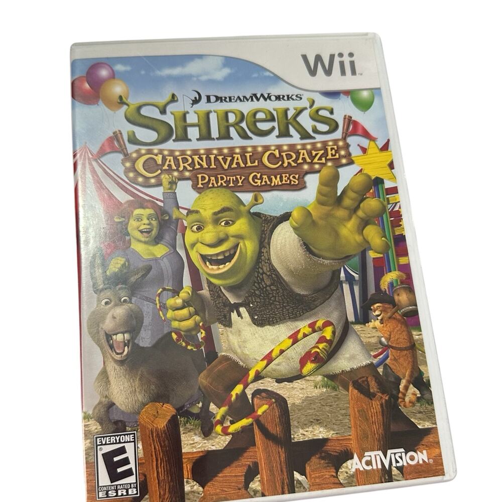 Shreks Carnival Craze Party Games Nintendo Wii 2008 Untested Shrek Gaming Gamer